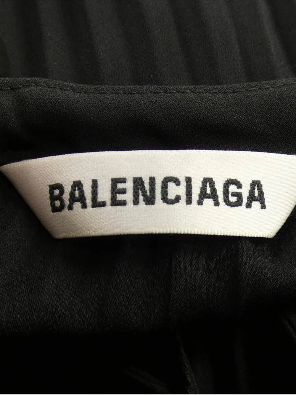 Balenciaga Black Pleated Long-Sleeve Maxi Dress - Picture 6 of 6
